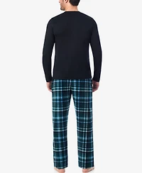 Cuddl Duds Men's Cabin Fleece Long Sleeve Pajama Set