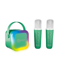 Contixo Mini Karaoke Machine with 2 Wireless Mics, Led Lights, Bluetooth Speaker