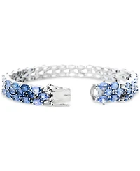 Tanzanite Oval-Cut Triple Row Bracelet (17-3/8 ct. t.w.) in Sterling Silver (Also Available in Peridot)