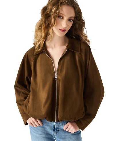 Steve Madden Women's Faux Suede Mackey Long Sleeve Jacket