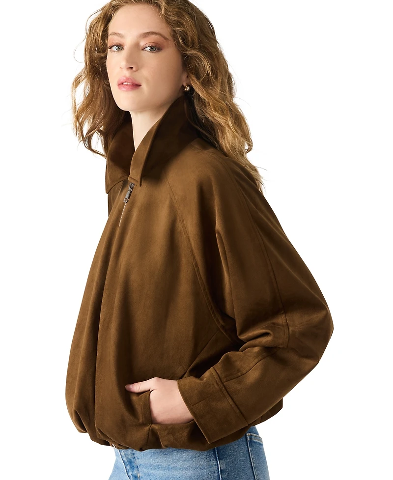 Steve Madden Women's Faux Suede Mackey Long Sleeve Jacket