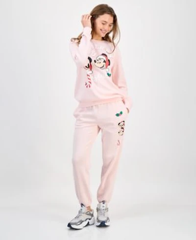 Hybrid Apparel Juniors Mickey Mouse Holiday Sweatshirt Jogger Pants