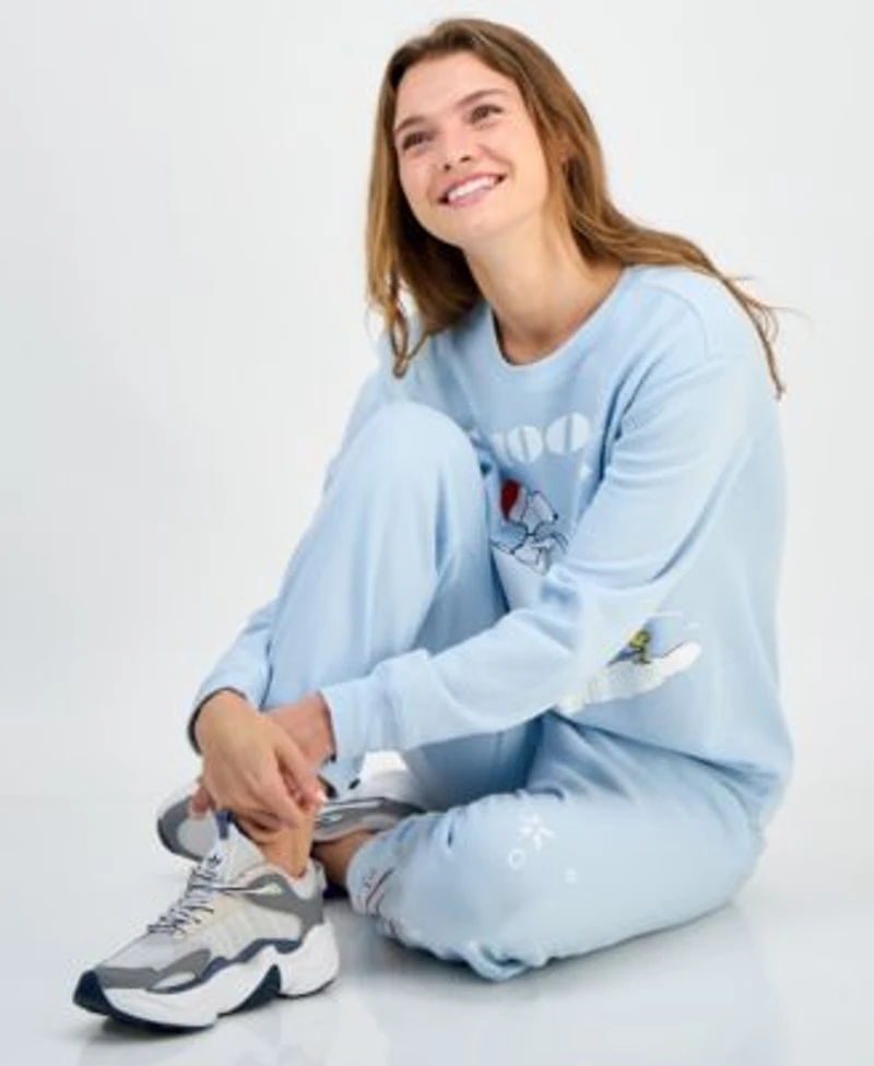 Hybrid Apparel Juniors Snoopy Graphic Sweatshirt Jogger Pants