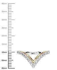 Diamond Chevron Ring (1/4 ct. t.w.) in 14k Two-Tone Gold