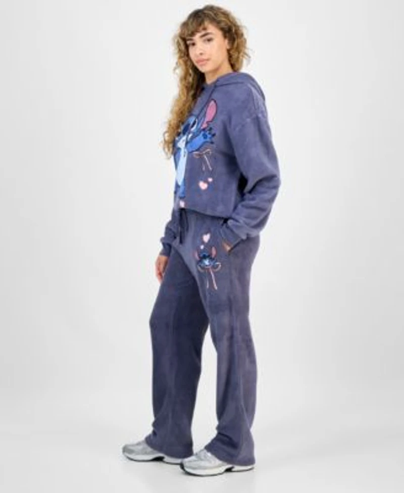 Hybrid Apparel Juniors Stitch Graphic Sweatshirt Sweatpants