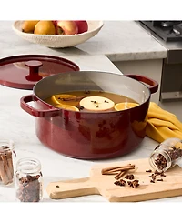 The Cellar Enameled Cast Iron 6-Qt, Dutch Oven Bordeaux, Macy's Exclusive