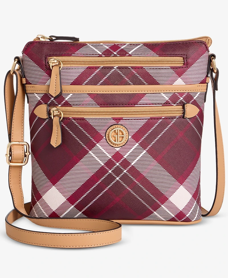 Giani Bernini Plaid North South Crossbody Bag, Macy's Exclusive