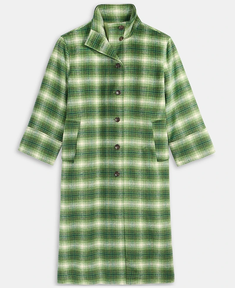 On 34th Women's Plaid Oversized Coat, Macy's Exclusive