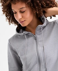 Id Ideology Women's Relaxed Zip-Front Long-Sleeve Fleece Hoodie, Created for Macy's