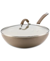 Rachael Ray Cucina Ceramic Nonstick 11" Stir Fry Pan with Lid