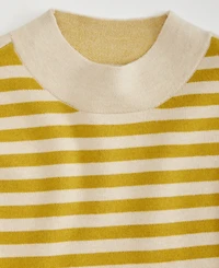 On 34th Women's Striped Mock Neck Sweater, Macy's Exclusive