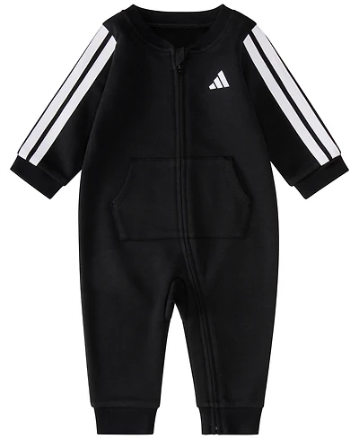 adidas Baby Boys French Terry Round Neck Long Sleeve Coverall