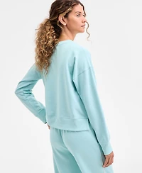 Id Ideology Women's Crewneck Vented-Hem Sweatshirt, Macy's Exclusive