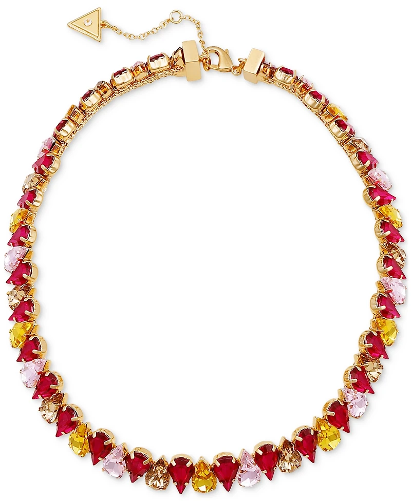 Guess Faceted Crystal Collar Necklace