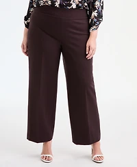 Anne Klein Plus Pull-On Wide-Leg Pants