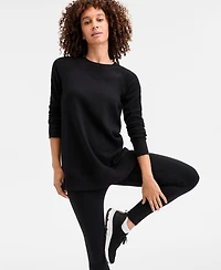 Id Ideology Women's Relaxed French Terry Crewneck Tunic, Macy's Exclusive