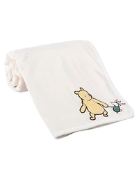 Lambs & Ivy Disney Baby Storytime Pooh Ultra Soft Fleece Baby Blanket - Cream