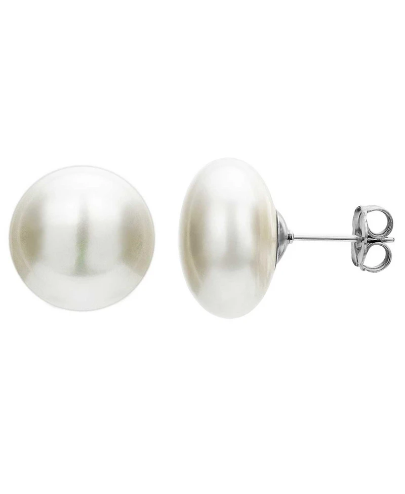 Sterling Silver Faux Pearl Studs