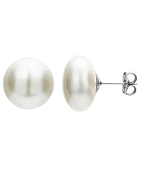 Sterling Silver Faux Pearl Studs