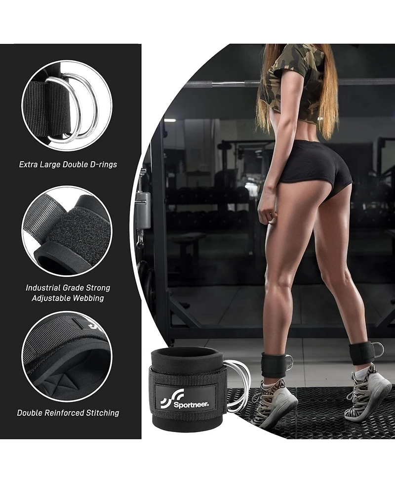 Ankle Strap for Cable Machine Women: Cable Kick Back Ankle Straps