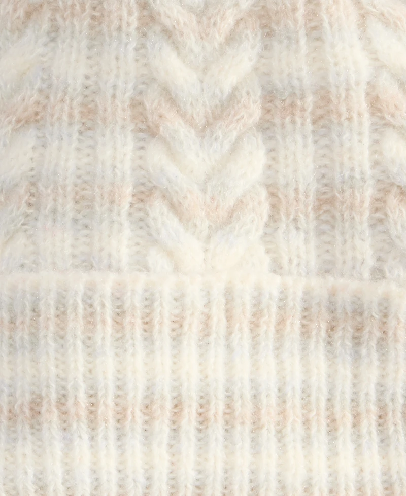 Style & Co Women's Space Dye Cable Knit Beanie, Macy's Exclusive