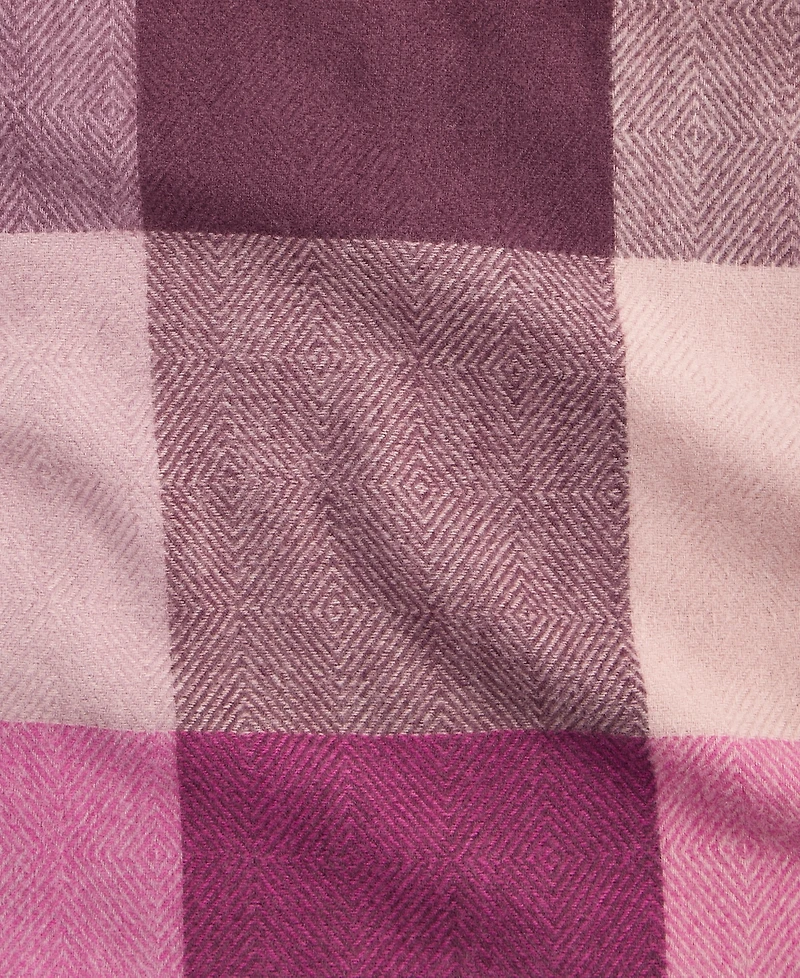 Style & Co Women's Chevron Weave Buffalo Plaid Scarf, Macy's Exclusive