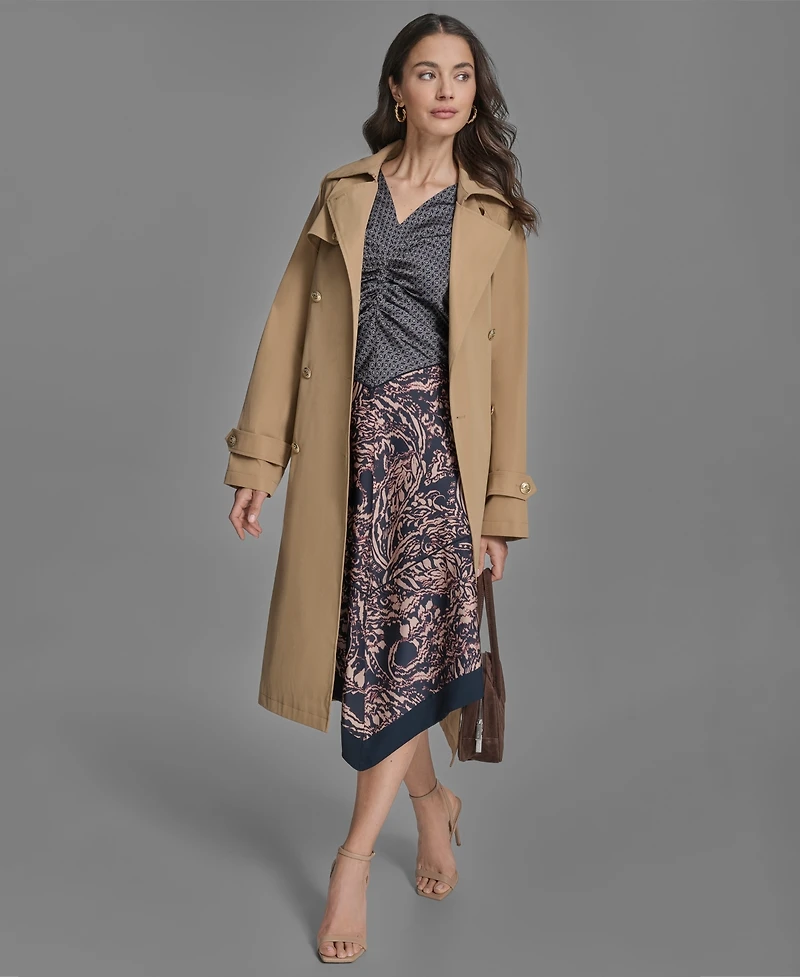 Bcbg Women's Double-Breasted Belted Trench Coat