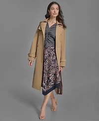 Bcbg Women's Double-Breasted Belted Trench Coat