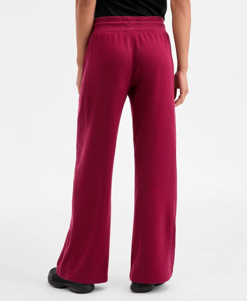 Id Ideology Women's Relaxed High-Rise Flare-Leg Fleece Pants, Macy's Exclusive