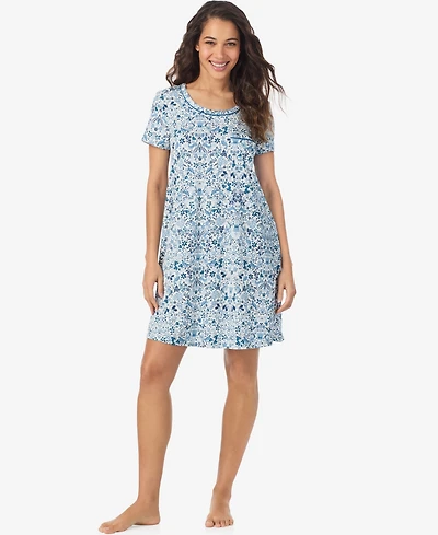 Cuddl Duds Women's Short Sleeve Sleep Shirt