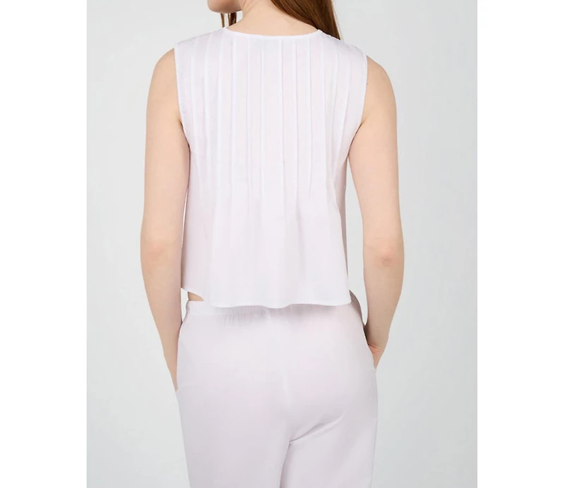 WeWoreWhat Women's Tie Front Flare Top