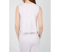 WeWoreWhat Women's Tie Front Flare Top