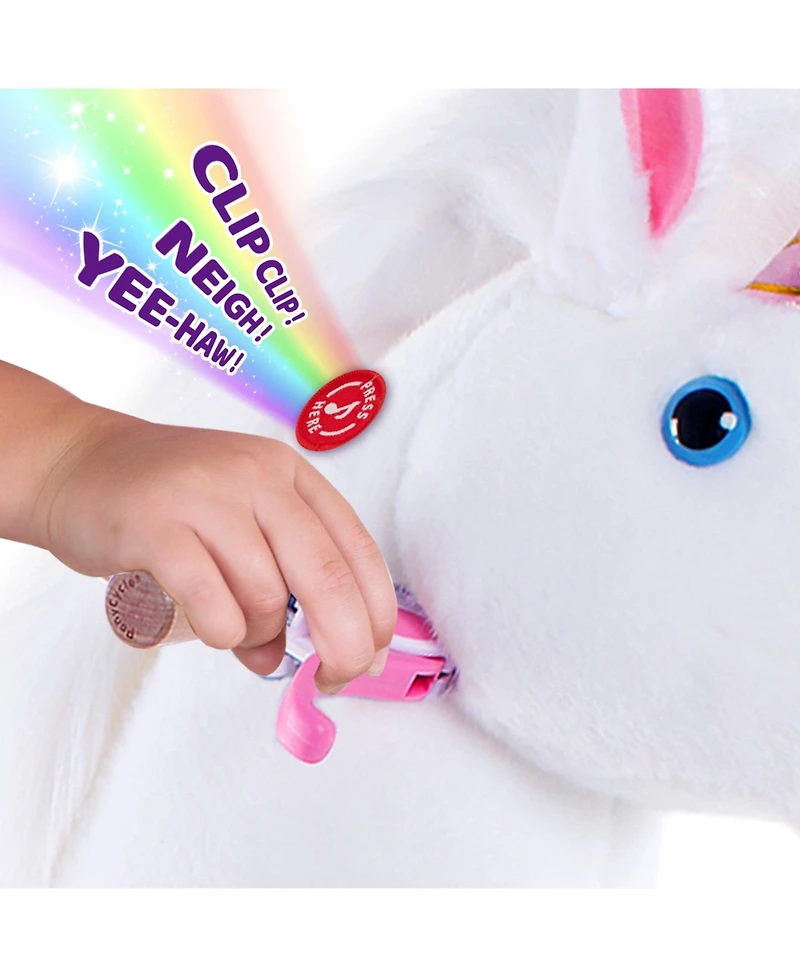 PonyCycle Ride-on Unicorn White Model U Size 4 for 4-7 Years