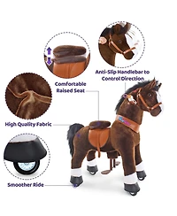 PonyCycle Ride-on Horse Chocolate Model U Size 4 for 4-7 Years