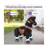 PonyCycle Ride-on Horse Black Model U Size 4 for 4-7 Years