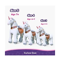PonyCycle Ride-on Unicorn White Model U Size 5 for Age 7-12