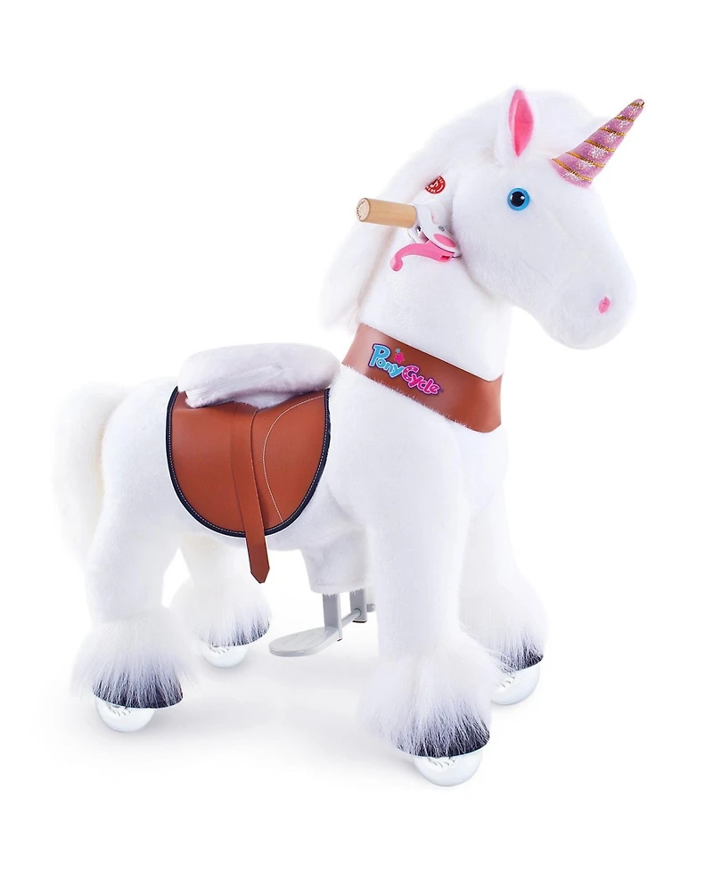 PonyCycle Ride-on Unicorn White Model U Size 4 for 4- Years