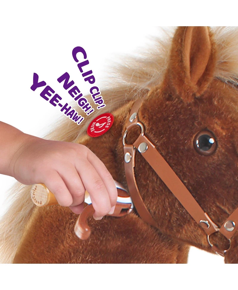 PonyCycle Ride-on Horse Brown Model U Size 4 for 4-7 Years