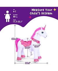 PonyCycle Ride-on Unicorn Model E Size 4 for 4- Years