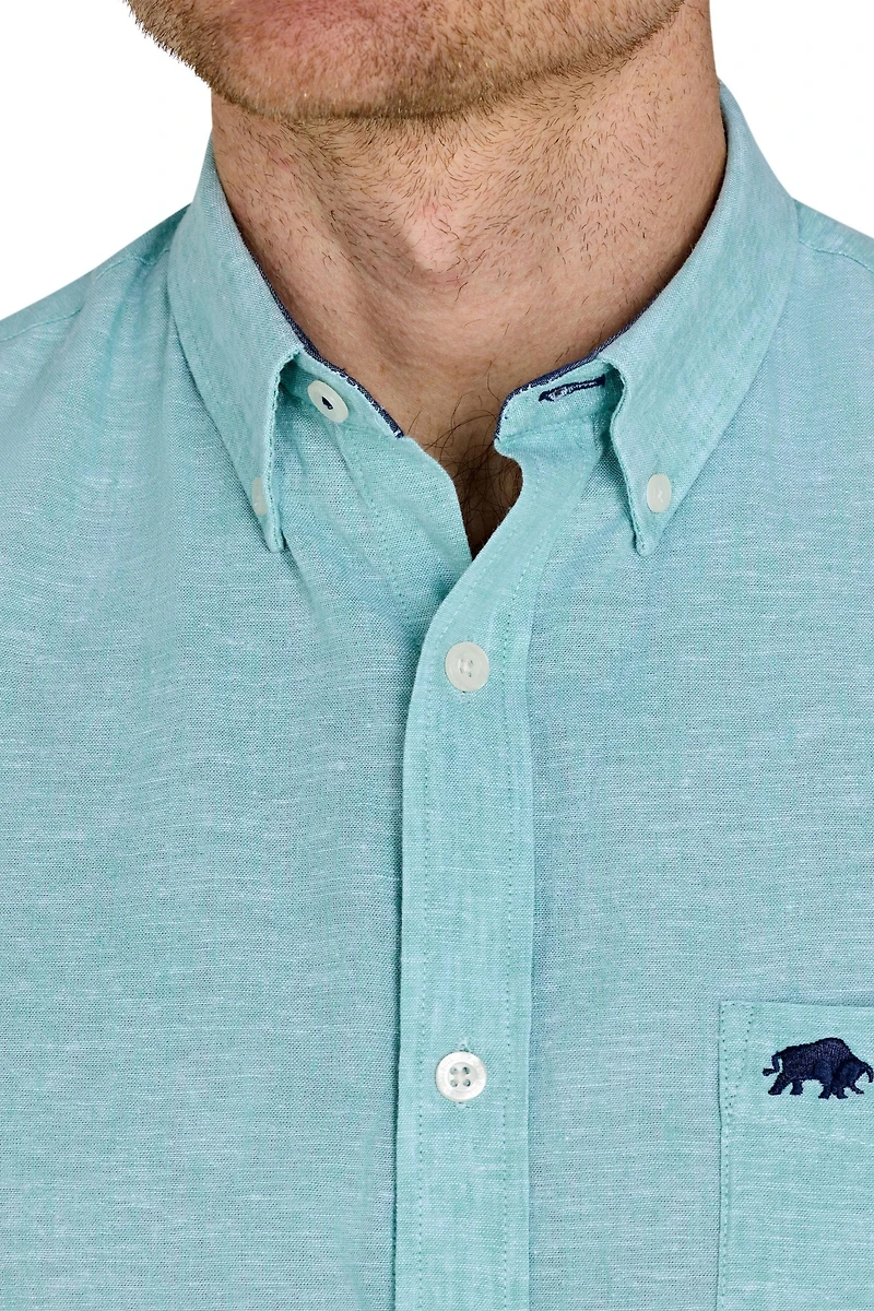 Raging Bull Big & Tall Short Sleeve Linen Shirt