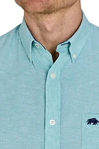 Raging Bull Big & Tall Short Sleeve Linen Shirt