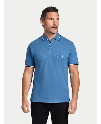 Raging Bull Big & Tall S/S Branded Tonal Embroidery Pique Polo