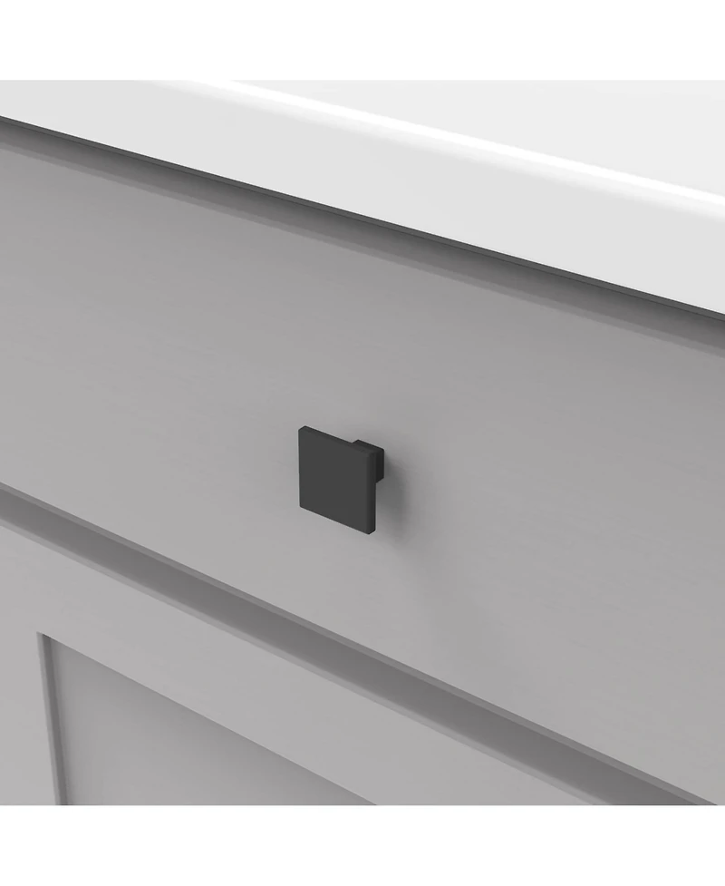 Heritage Designs Tempo: Square Knob 10pk - Matte Black