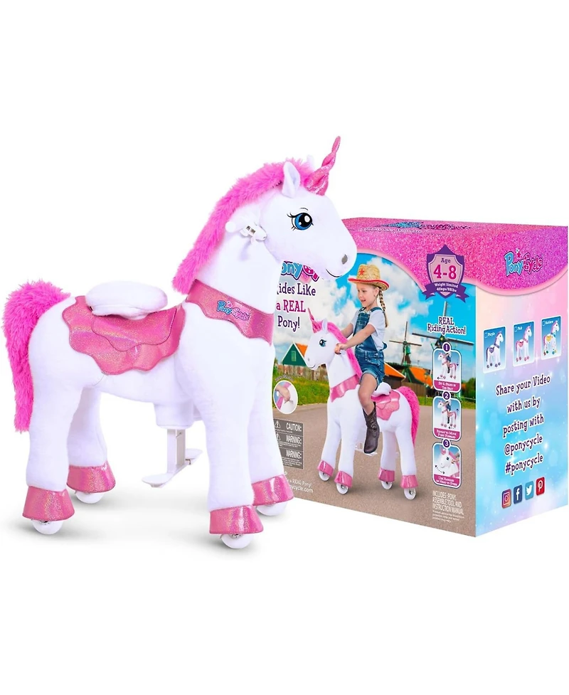 PonyCycle Ride-on Unicorn Model E Size 4 for 4- Years