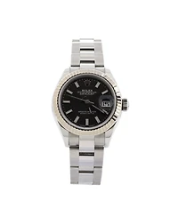Pre-Owned Rolex Oyster Perpetual Datejust Dark Grey Automatic Watch in Stainless Steel and White Gold 28mm