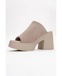 Forever & Always Shoes Nola Leather Platform Mules (Women)
