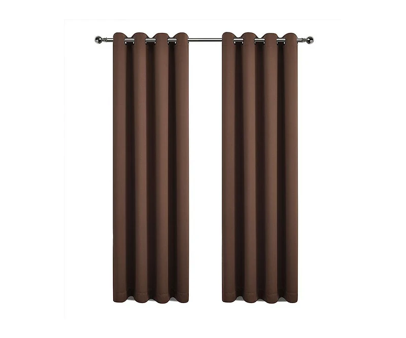 Kate Aurora 100% Hotel Blackout Thermal Insulated Grommet Curtains (2 Pack