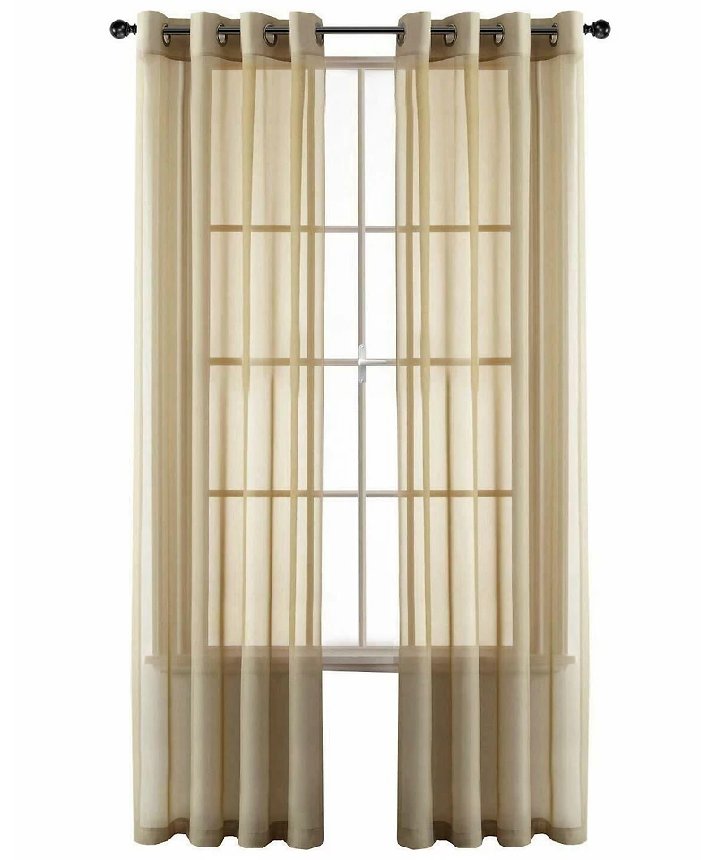 GoodGram Basic Home Grommet Top Single Sheer Window Curtain Panel - 52 in. W x 63 L, Spice