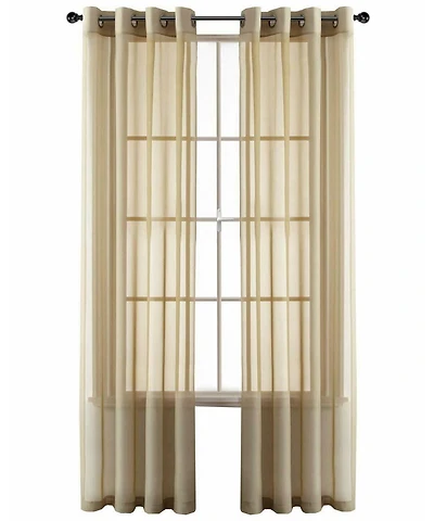 GoodGram Basic Home Grommet Top Single Sheer Window Curtain Panel - 52 in. W x 63 L, Spice