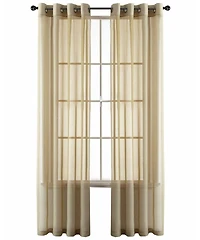 GoodGram Basic Home Grommet Top Single Sheer Window Curtain Panel - 52 in. W x 63 L, Spice